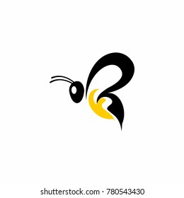 Nature Bee Honey Logo Vector