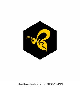 Nature Bee Honey Logo Vector