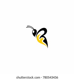 Nature Bee Honey Logo Vector