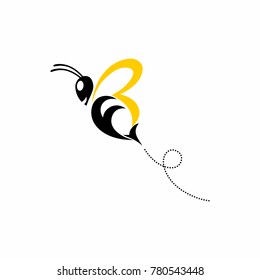 Nature Bee Honey Logo Vector