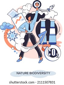 Nature biodiversity mother earth, climate change awareness ecological. Climate action, forestation and recycling awareness. Global warming, save our planet environmental protection. Creative metaphor