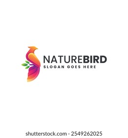 Nature Bird Gradient Colorful Logo