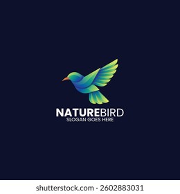 Nature Bird Gradient Colorful Logo