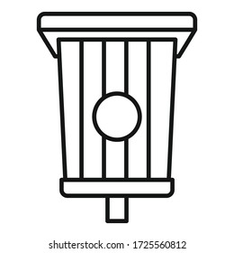 Nature bird house icon. Outline nature bird house vector icon for web design isolated on white background