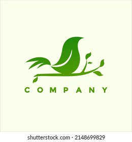 Nature bird logo illustration design