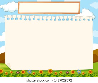 A nature blank note illustration