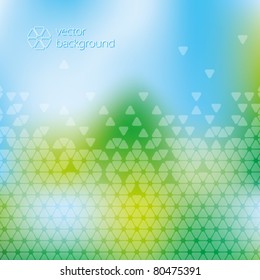 Nature blue green abstract background with cells