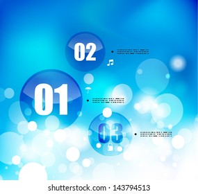 Nature blue sky vector infographic template