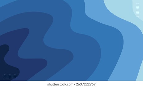 Nature blue waves banner background .Vector illustration