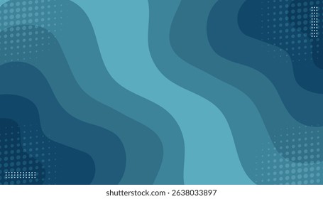 Nature blue waves banner background .Vector illustration