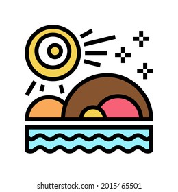 nature boho color icon vector. nature boho sign. isolated symbol illustration