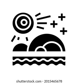 vector de icono de glifo de naturaleza boho. signo de boho de la naturaleza. símbolo de contorno aislado ilustración negra