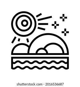 nature boho line icon vector. nature boho sign. isolated contour symbol black illustration