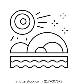 nature boho line icon vector. nature boho sign. isolated contour symbol black illustration