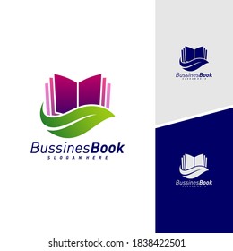 Nature Book logo design vector template, Illustration Book design Concept, Icon symbol