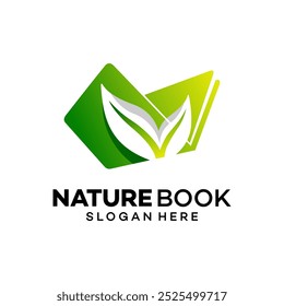nature book logo vector icon illustration design