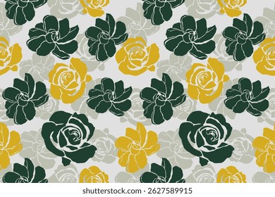 Nature booming flowers seamless pattern. Hand draw flower. Ethnic flower. Floral design print for all. Texture design, textile, fabric, printing. Vintage pattern. Vector design 