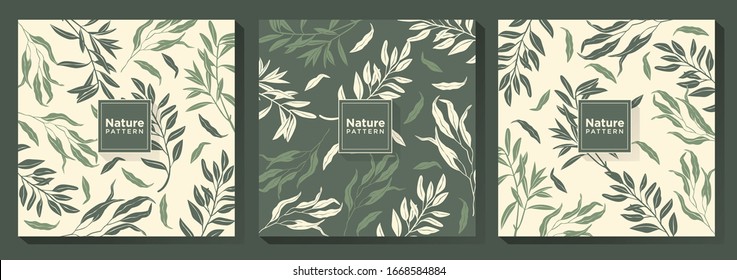 Diseño de plantilla de fondo botánico de naturaleza