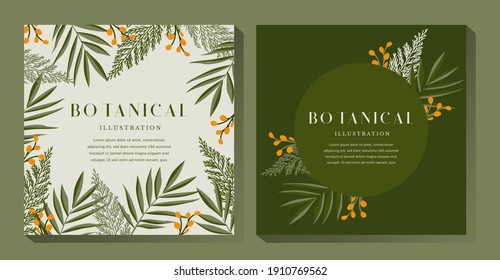 Nature Botanical Background Template Design