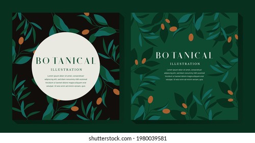 Nature Botanical Background Template Design