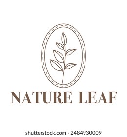 Nature Botanical Logo Design Vector