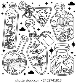 naturaleza en una botella ilustración Vector