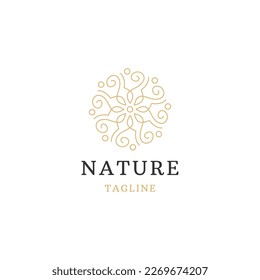 Naturboutique für das Logo der Blattlinie Symbol Design-Vorlage
