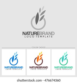 Nature brand logo template. Vector illustration eps.10