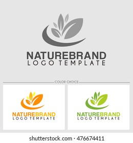 Nature brand logo template. Vector illustration eps.10