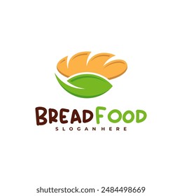 Nature Bread Food logo vector template, Creative Bread Leaf logo design concepts