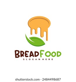 Nature Bread Food logo vector template, Creative Bread Leaf logo design concepts