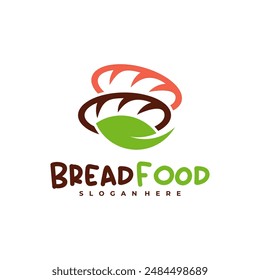 Nature Bread Food logo vector template, Creative Bread Leaf logo design concepts