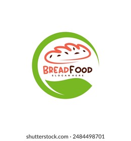 Natur Bread Food Logo Vektorgrafik Vorlage, Creative Bread Leaf Logo Design Konzepte