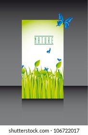 nature brochure with shadow. vector illustration