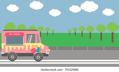 Nature. Bus ice cream