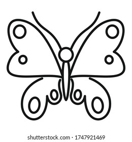 Nature butterfly icon. Outline nature butterfly vector icon for web design isolated on white background
