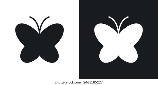 Nature Butterfly Icon Set. Insect and Butterfly Flight Vector Symbol.