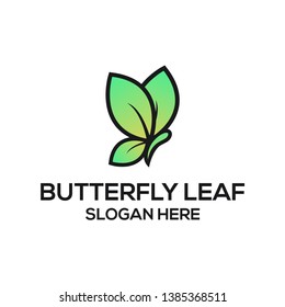 NATURE BUTTERFLY LEAF LOGO IDEAS