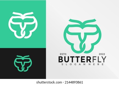 Nature Butterfly Logo Design Vector illustration template