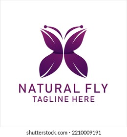 Nature Butterfly logo with Leaf design for SPA industry.