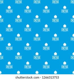 Nature cactus pattern vector seamless blue repeat for any use