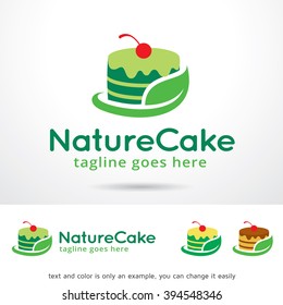 Nature Cake Logo Template Design Vector 