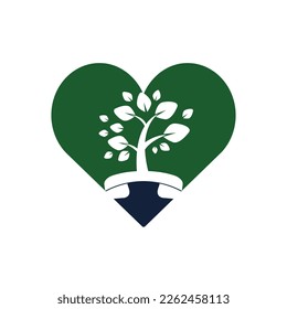 Nature call vector logo design. Handset tree icon design template.