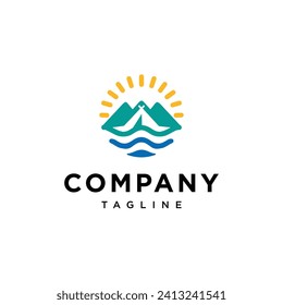 Icono del logotipo del campamento natural