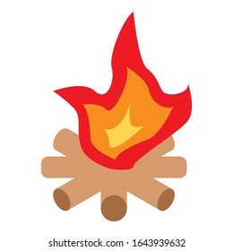 Nature campfire icon. Isometric of nature campfire vector icon for web design isolated on white background