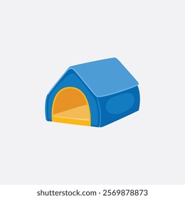 Nature camping soft cozy house, home isolated on white background