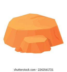 Nature canyon icon cartoon vector. Grand rock. Desert park