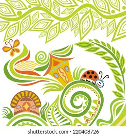 Nature card vector illustration