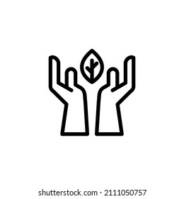 Nature care icon vector illustration logo template for many purpose. Isolated on white background.