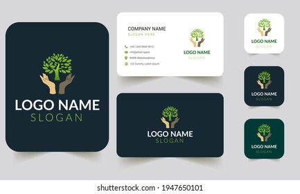 Nature Care logo and Business card Design 